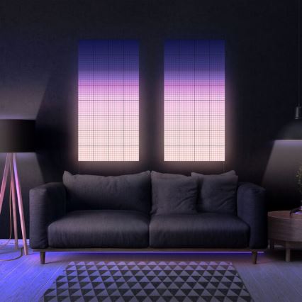 Twinkly - LED RGB Panneau à intensité variable SQUARES 64xLED 16x16 cm Wi-Fi