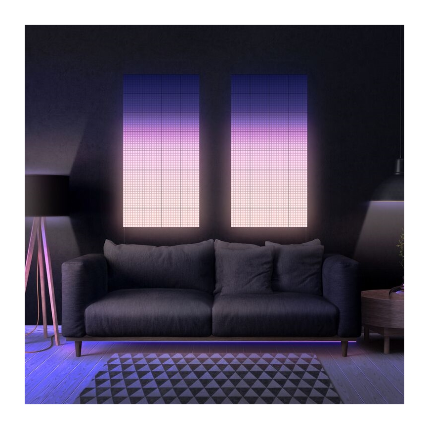 Twinkly - LED RGB Panneau à intensité variable SQUARES 64xLED 16x16 cm Wi-Fi