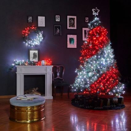 Twinkly - Dimmbarer LED-RGB-Weihnachtskranz PRE-LIT WREATH 50xLED d 61cm Wi-Fi