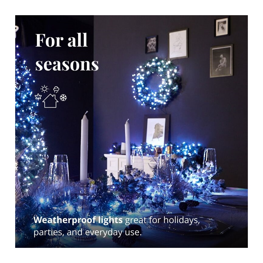Twinkly - Dimmbarer LED-RGB-Weihnachtskranz PRE-LIT WREATH 50xLED d 61cm Wi-Fi