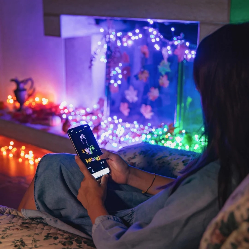 Twinkly - Dimmbare LED-RGBW-Weihnachtskette für den Außenbereich STRINGS 250xLED 23,5m IP44 Wi-Fi