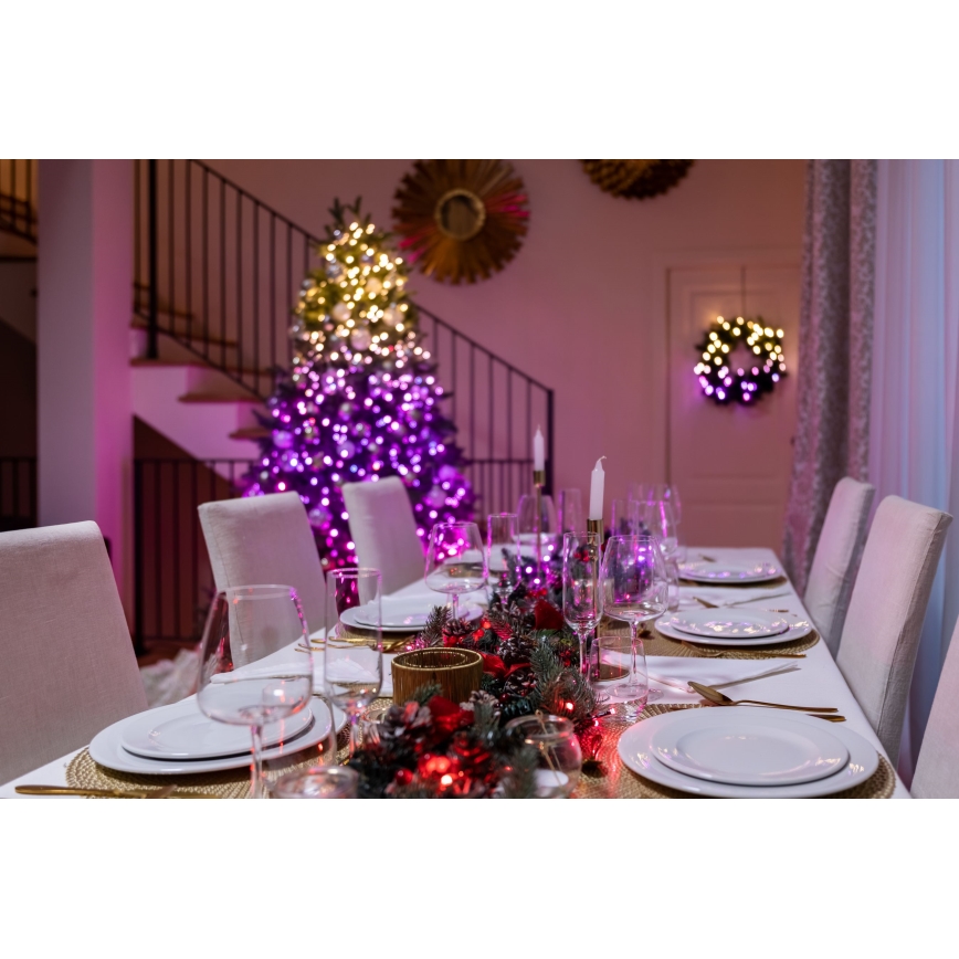 Twinkly - Dimmbare LED-RGBW-Weihnachtskette für den Außenbereich STRINGS 250xLED 23,5m IP44 Wi-Fi