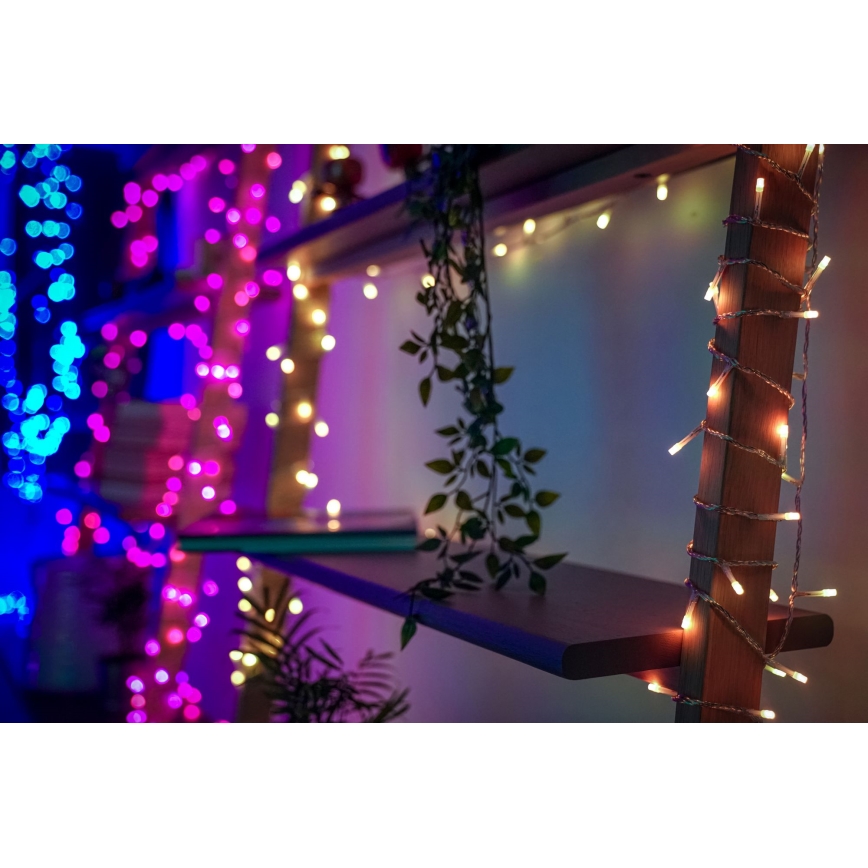 Twinkly - Dimmbare LED-RGBW-Weihnachtskette für den Außenbereich STRINGS 250xLED 23,5m IP44 Wi-Fi