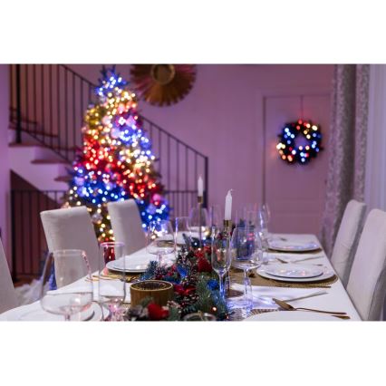Twinkly - Dimmbare LED-RGBW-Weihnachtskette für den Außenbereich STRINGS 250xLED 23,5m IP44 Wi-Fi