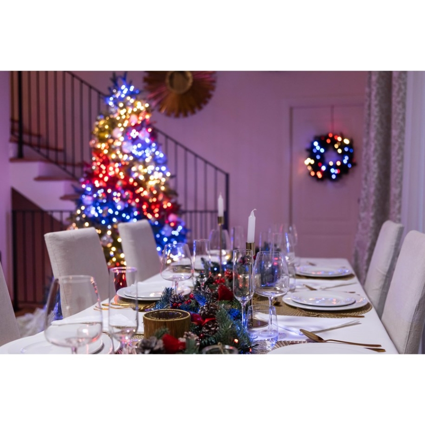 Twinkly - Dimmbare LED-RGBW-Weihnachtskette für den Außenbereich STRINGS 250xLED 23,5m IP44 Wi-Fi