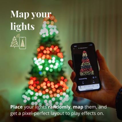 Twinkly - Dimmbare LED-RGBW-Weihnachtskette für den Außenbereich STRINGS 250xLED 23,5m IP44 Wi-Fi
