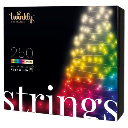 Twinkly - Dimmbare LED-RGBW-Weihnachtskette für den Außenbereich STRINGS 250xLED 23,5m IP44 Wi-Fi