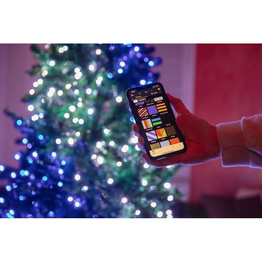 Twinkly - Dimmbare LED-RGB-Weihnachtslichterkette für den Außenbereich STRINGS 250xLED 23,5m IP44 Wi-Fi