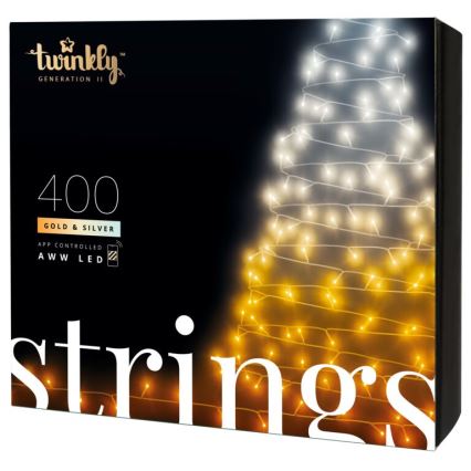 Twinkly - LED Dimmerabile per esterni strisce natalizie STRINGS 400xLED 35,5m IP44 Wi-Fi