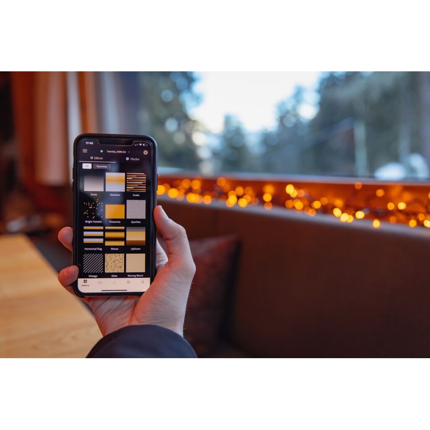 Twinkly - Dimmbare LED-Weihnachtslichterkette für den Außenbereich  STRINGS 400xLED 35,5m IP44 Wi-Fi