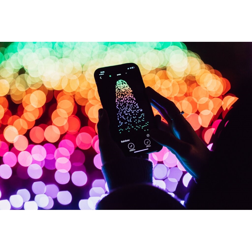 Twinkly - LED RGBW À intensité variable extérieur guirlande de Noël STRINGS 400xLED 35,5m IP44 Wi-Fi