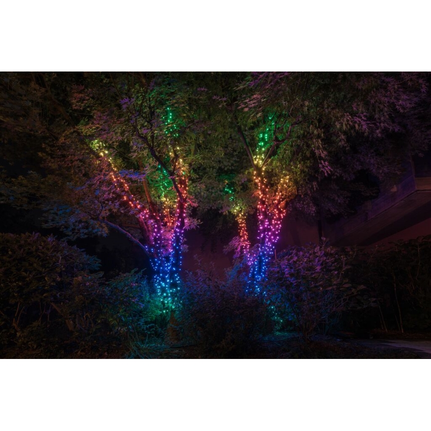 Twinkly - Dimmbare LED-RGBW-Weihnachtslichterkette für den Außenbereich STRINGS 400xLED 35,5m IP44 Wi-Fi