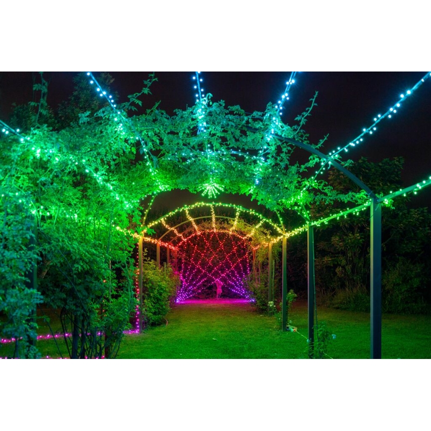 Twinkly - Dimmbare LED-RGB-Weihnachtslicherkette für den Außenbereich  Weihnachtskette STRINGS 600xLED 51,5m IP44 Wi-Fi