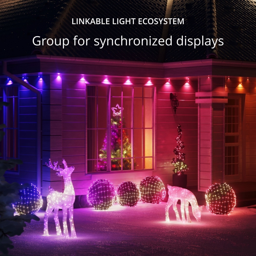 Twinkly - Dimmbare LED-RGB-Weihnachtslichterkette für den Außenbereich STRINGS 750xLED 63,5m IP44 Wi-Fi