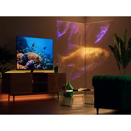 Twinkly - Dimmbarer LED-RGB-Weihnachtslichtervorhang MATRIX 480xLED 1x1 m Wi-Fi