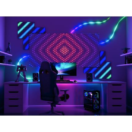 Twinkly - Dimmbarer LED-RGB-Weihnachtslichtervorhang MATRIX 480xLED 1x1 m Wi-Fi