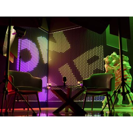 Twinkly - Dimmbarer LED-RGB-Weihnachtslichtervorhang MATRIX 480xLED 1x1 m Wi-Fi