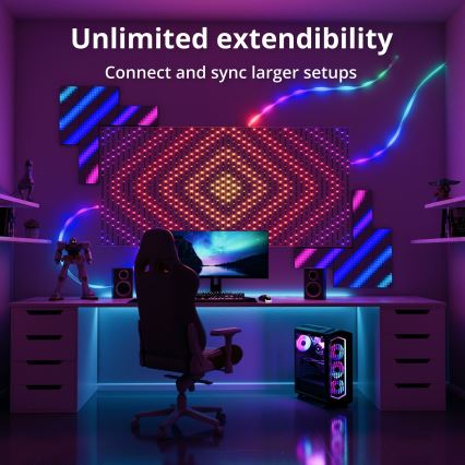 Twinkly - Dimmbarer LED-RGB-Weihnachtslichtervorhang MATRIX 480xLED 1x1 m Wi-Fi