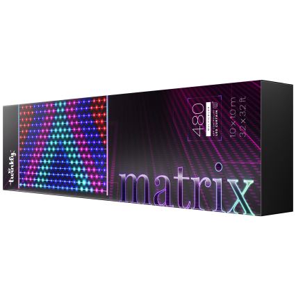 Twinkly - Dimmbarer LED-RGB-Weihnachtslichtervorhang MATRIX 480xLED 1x1 m Wi-Fi