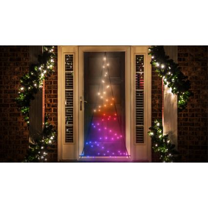 Twinkly TWWT050SPP-BEU - Albero di Natale a LED RGBW per esterni 70xLED IP44 Wi-Fi