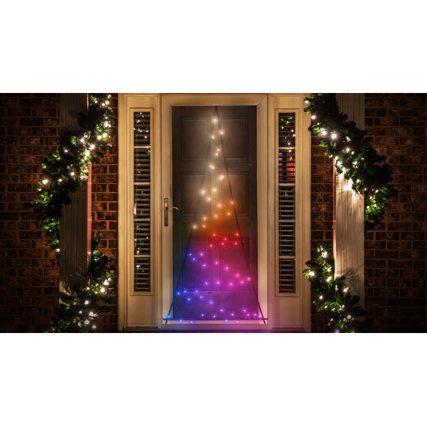 Twinkly TWWT050SPP-BEU - Albero di Natale a LED RGBW per esterni 70xLED IP44 Wi-Fi