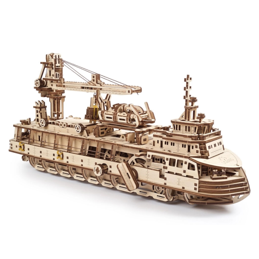Ugears - 3D puzzle meccanico in legno Nave da ricerca