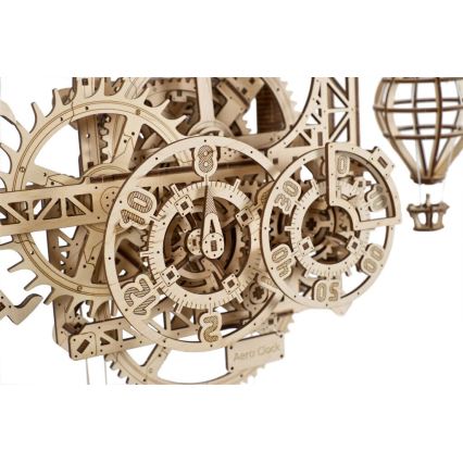 Ugears - 3D puzzle meccanico in legno Orologio da parete Aero
