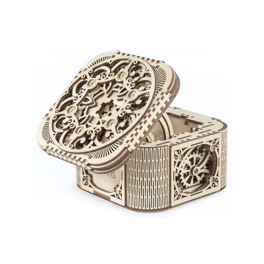 Ugears - 3D puzzle meccanico in legno Scatola per gioielli