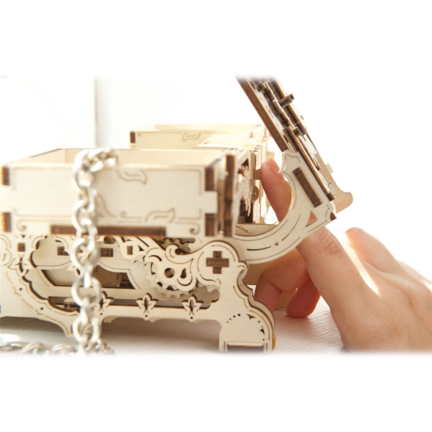Ugears - Mechanisches 3D-Holzpuzzle Antike Schmuckschatulle