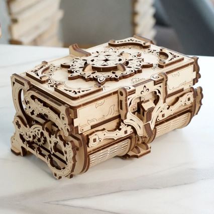 Ugears - Mechanisches 3D-Holzpuzzle Antike Schmuckschatulle