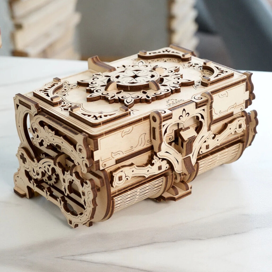 Ugears - Mechanisches 3D-Holzpuzzle Antike Schmuckschatulle