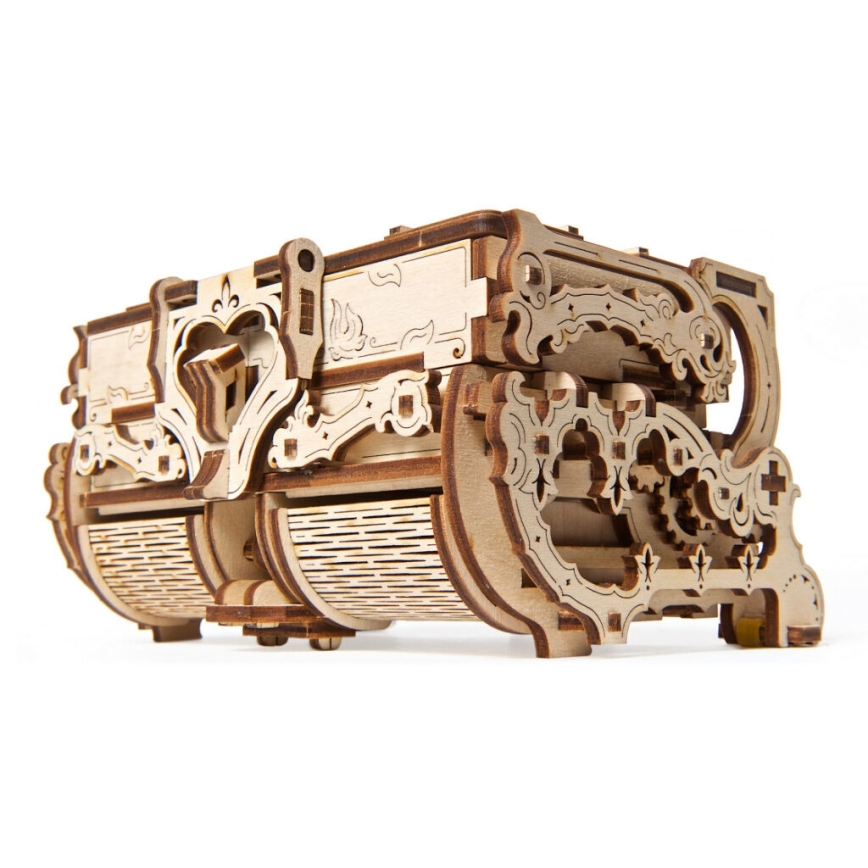 Ugears - Puzzle mécanique 3D en bois Boîte à bijoux ancienne
