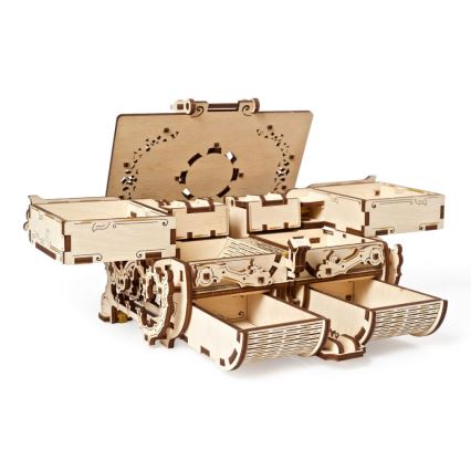 Ugears - Puzzle mécanique 3D en bois Boîte à bijoux ancienne