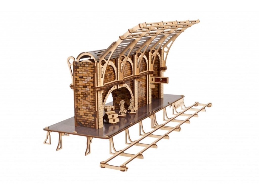 Ugears - Puzzle mécanique 3D en bois Harry Potter quai de gare