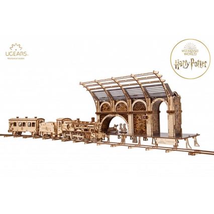 Ugears - Puzzle mécanique 3D en bois Harry Potter quai de gare