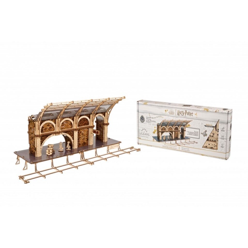 Ugears - Puzzle mécanique 3D en bois Harry Potter quai de gare