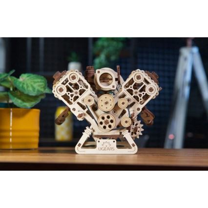 Ugears - Puzzle meccanico 3D in legno Motore V8