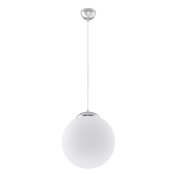 UGO Seil-Pendelleuchte 1xE27/15W/230V Ø 40 cm weiß/hochglänzender Chrom
