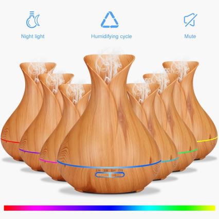 Umidificatore a LED RGB e ionizzatore d'aria 400 ml