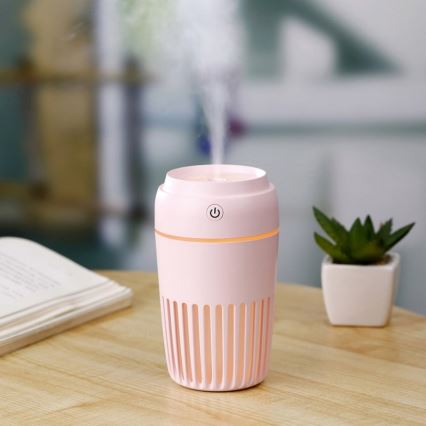 Umidificatore d'aria a LED RGB 300 ml LED/2W/5V rosa