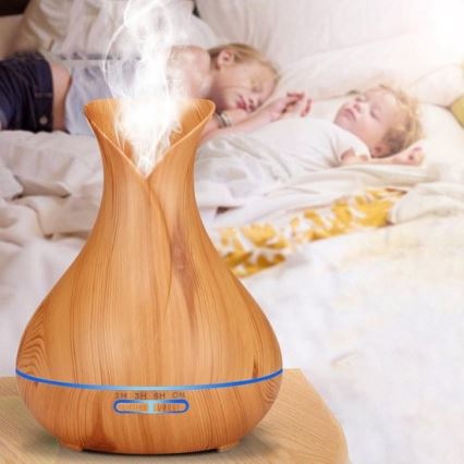 Umidificatore e ionizzatore d'aria LED RGB 400 ml