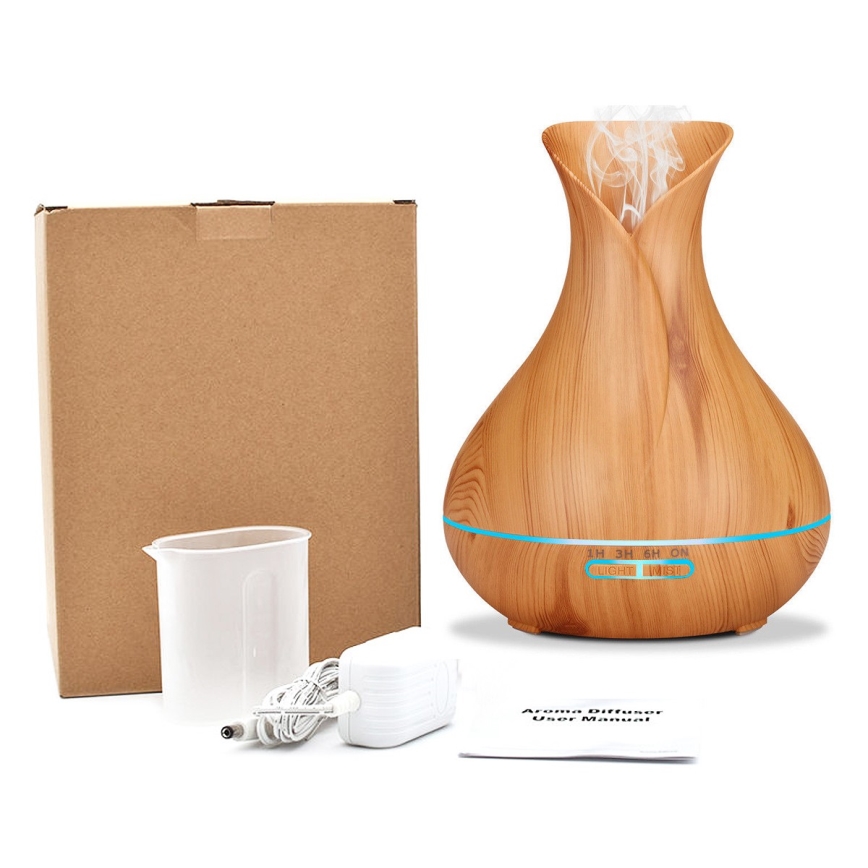 Umidificatore e ionizzatore d'aria LED RGB 400 ml