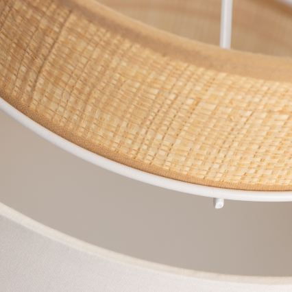 Universeller Lampenschirm KERIA Ø 30 cm beige/weiß