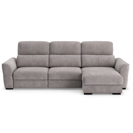 Universelles, dreisitziges, ausziehbares Ecksofa mit Stauraum TRENTO taupe