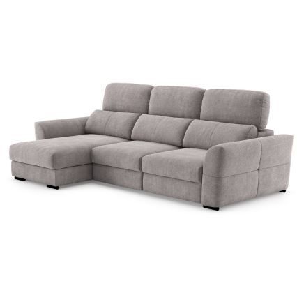 Universelles Eck-Schlafsofa für drei Personen mit Stauraum TRENTO Taupe