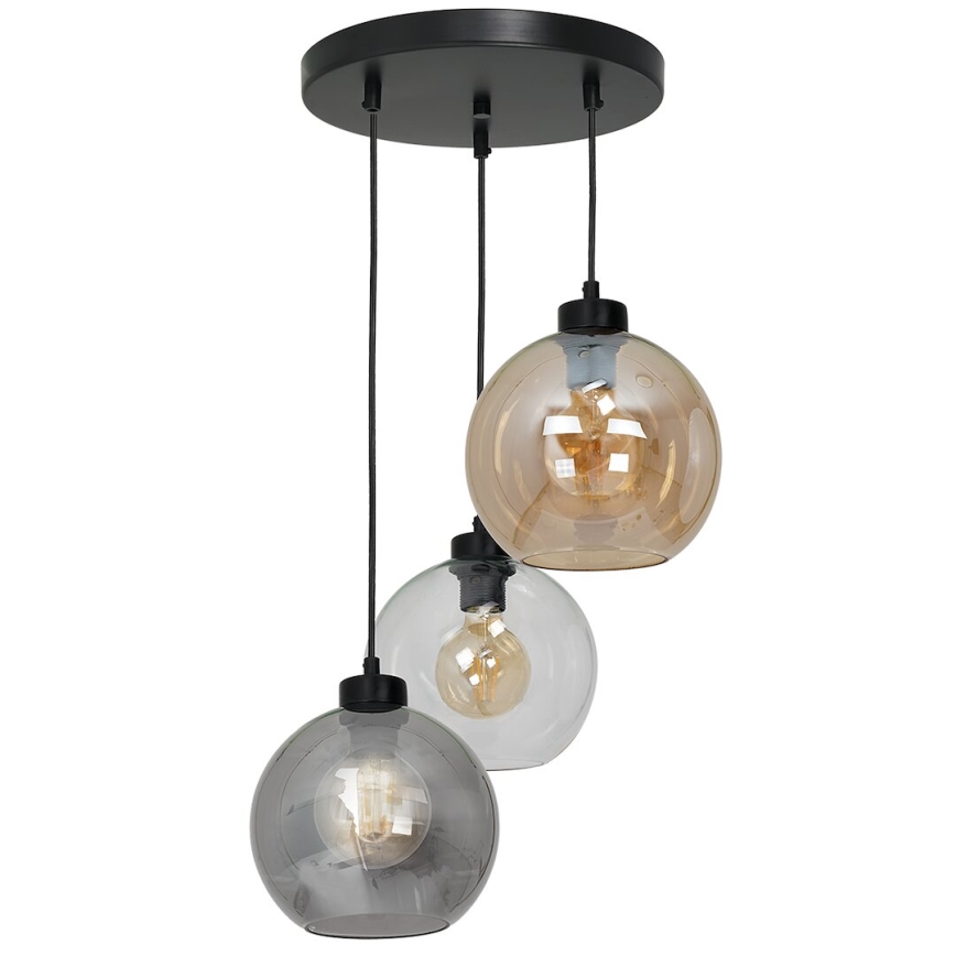 Universelles Ersatzglas SOFIA für E27, Ø 20 cm, rauchbeige