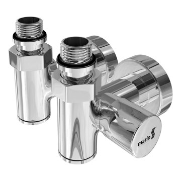 Valvole combinate per riscaldatori 2 pz cromo lucido