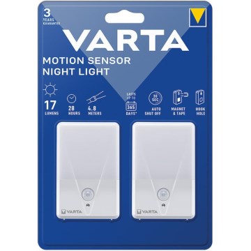 Varta 16624101402 - LOT 2x Veilleuse avec détecteur NIGHT LIGHT LED/3xAAA
