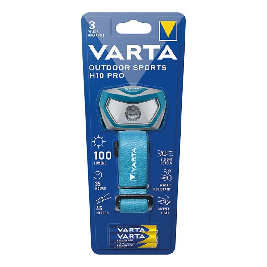 Varta 16650101421 - LED Lampada frontale OUTDOOR SPORTS H10 Pro LED/3xAAA