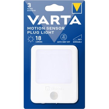 Varta 18624101401 - Veilleuse à intensité variable avec détecteur LED/230V